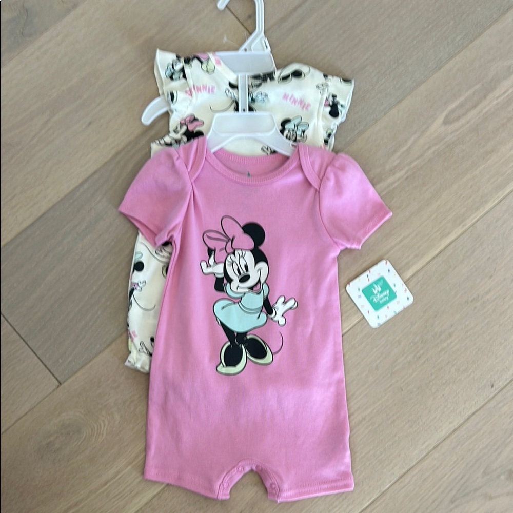 Disney Minnie Mouse Pink Baby Romper Set